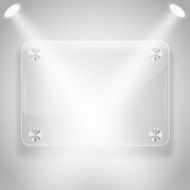 Glass frame with spotlights