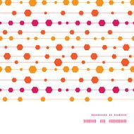 Vector abstract colorful stripes and shapes horizontal frame seamless pattern N2