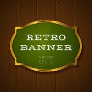 banner on wooden backround