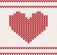 Knitted vector with heart