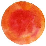 April Peach Read Watercolour Circle