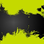Vector green paint splash frame background
