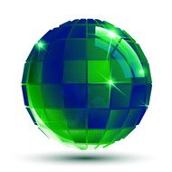 Contemporary plastic 3d symmetric figure reflective sparkle