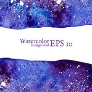Blue space background Watercolor Vector illustration N5