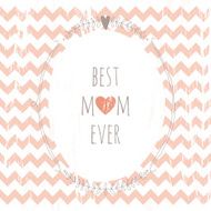 Greeting card for the Mother's day with a laurel wreath N7