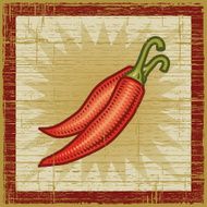 Retro chili pepper