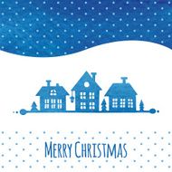 Christmas and New Year greeting card with snowflakes N2