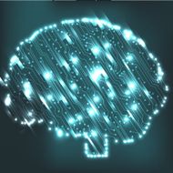 Circuit board computer brain Vector illustration N57