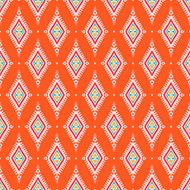 tribal orange pattern with rhombuses N2