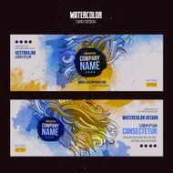 Vector template paint abstract banners N2