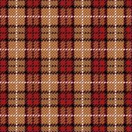 Pixel Plaid in Red and Gold