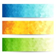Geometric abstract banners