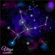 Virgo Constellation With Triangular Background