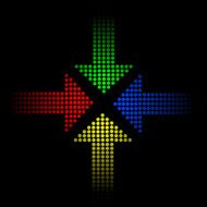 arrow pattern with black background