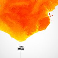 Orange watercolor background with top splash