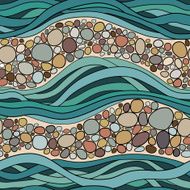 Background with waves and stones N2