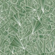 Green doddle seamless pattern
