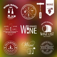 Wine labels set N2