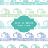 Abstract textile waves stripes frame seamless pattern background N2