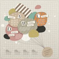 infographic vector elements with collage style N2