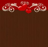 Wooden valentines background