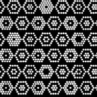 Based on Traditional Ethnic African Ornament Seamless vector pattern Monochrome N2
