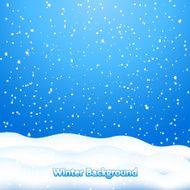 Falling Snow Blue Winter Background N2