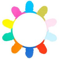 Women silhouettes circle N2