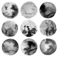 Set of abstract watercolor blot N2