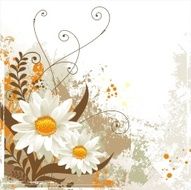 Abstract Grunge Floral Background N32
