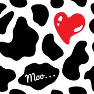 Cow background seamless vector illustration