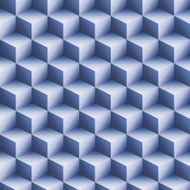 Seamless blue cube pattern on paper