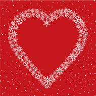 Snowflake frame Christmas snow decor border