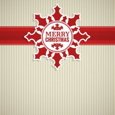 Christmas snowflake vintage card N2