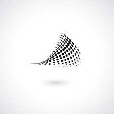 abstract wave style black dots shape N2