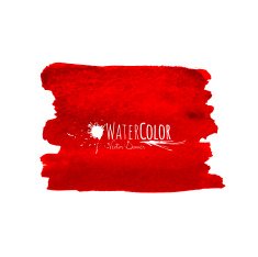 Bright red banner isolated on white background