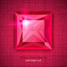 Gemstone princess shaped on textured background N2