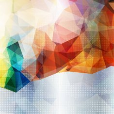 Abstract geometric background with shining triangles N2