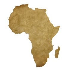 Africa grunge treasure map