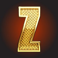 vector golden letter z N7
