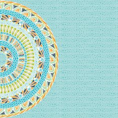 Colorful ethnicity round ornament mosaic vector background N7
