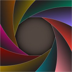 Colorful shutter photo frame