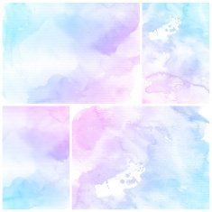 Set of Colorful water color painting background N517
