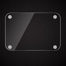 Glass frame on abstract metal background Vector illustration N22