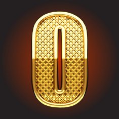 Vector golden figure 0 N4