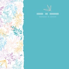 Colorful pastel branches square torn seamless background N2