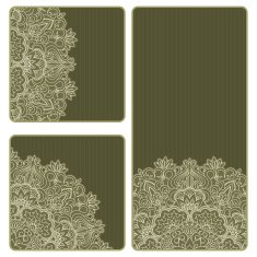 Vector vintage invitation card set