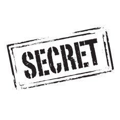 Black vector grunge stamp SECRET