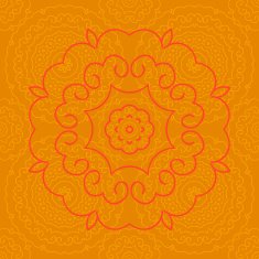 indian orange pattern N2