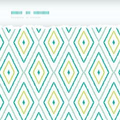 Green ikat diamonds horizontal torn seamless patterns backgrounds N2